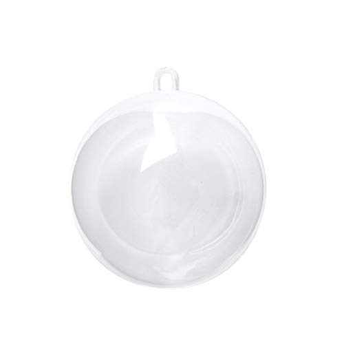 Factory Direct Craft Bulk Case of 60 Clear Acrylic 80mm Fillable Keepsake Ball Ornaments