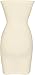 PacificPlex Womens Seamless Smoother Bodycon Stretchy Knit in Nylon Spandex Soft Strapless Short Mini Tube Slip Layering Sexy Dress, One Size, Ivory