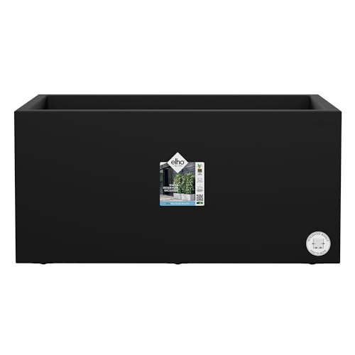elho Vivo Next Long 80 - Large Planter for Indoor & Outdoor - 100% Recycled Plastic - L 78.0 x H 37.9 cm - Black/Living Black