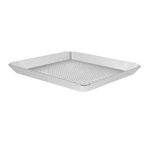 Healifty Square Perforated Pizza Baking Pan Alloy Tray for Energy Saving Heat Conduction Easy Demoulding and Cleaning for Home Kitchen Restaurants and Baking Professionals