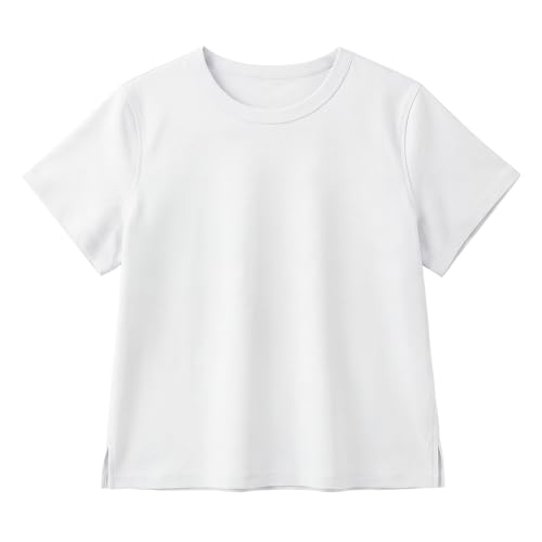 Stelle Women's Cotton T-Shirts Crewneck Short Sleeve Basic Tees Summer Casual Solid Crop Tops