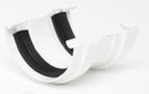 RM302W White Gutter Union Half Round for shed, Conservatory, Porch etc Mini guttering 75mm NOT for Standard House guttering