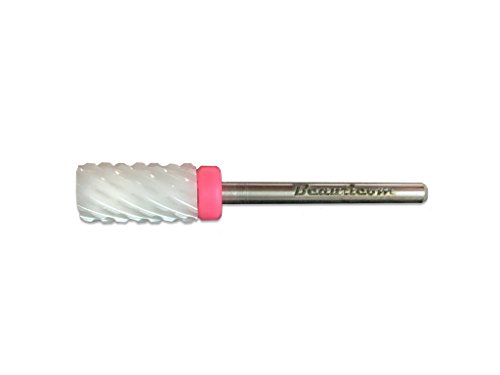Beauticom  Professional USA High Quality Ceramic White LARGE Barrel Bit Nail Drill (Grit: TRIPLE 3X COARSE) 3/32" Shank Size