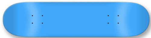 Moose Blank Skateboard Deck, Neon Blue, 8-Inch