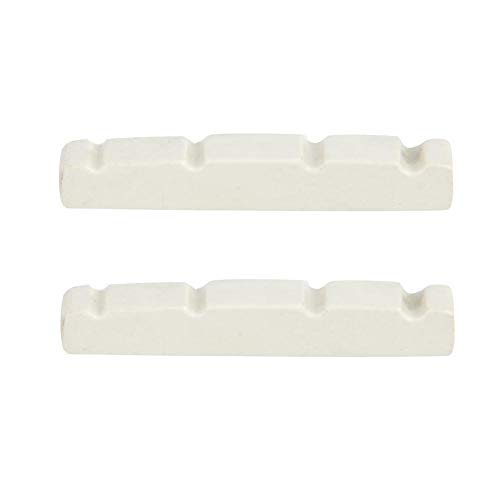 Alomejor 2 Pcs Bass Guitar Nut Plastic Guitar String Bridge Nut for Electric Bass Replacement Parts(445.88mm)
