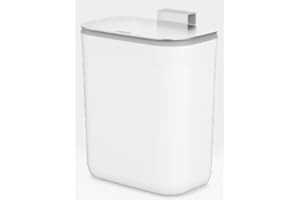 GarveeTech Odor-Free & Space-Saving Hanging Trash Can – 1.8 Gallon Compost Bin with Stainless Steel Lid, Kitchen Cabinet or U