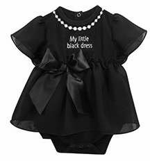 Stephan Baby Little Black Dress Collection Ruffle-Skirted Diaper Cover, 6-12 Months