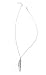 FXmimior Plume Feather Deck Shapped Plated Long Chic Essential Necklace Jewelry For Women (silver)