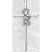 Silver Tone Cross with Praying Boy, 6 Inch