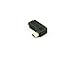 AKORD Right Angled Mini USB Male to Micro USB Female Adapter - Black