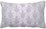 Standard Pillowcase Decorative Pretty Lavender and Silvery White Damask Pillow Sham 16X24 Inches