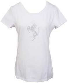 Amazon フェラーリ レディース ビッグ プランシングホース Tee ホワイト Xsサイズ Tシャツ カットソー 通販