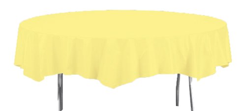 Creative Converting Octy-Round Paper Table Cover, 82-Inch, Mimosa