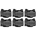 Hug-A-Plug Dual Outlet Wall Adapter, 6 Pack Black DG1.B.6.48-BK
