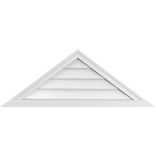 44"W x 16-1/2"H Triangle Surface Mount Signature Urethane Gable Vent 9/12 Pitch…