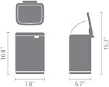 Brabantia Bo Waste Bin 4L Small Wall Mount Matt Black Easy Open Soft Close view 14