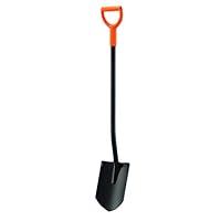 Arcadius Garden 47 Inch Steel D-Handle Round Digging Shovel - Garden Digging Shovel