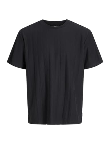 JJ REBEL Jreblouis Tee SS Crew Neck, Nero, M
