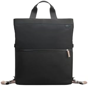 Mochila Bolsa Convertible en Bolso de Mano, Para PC hasta 14.1" en Diagonal, Bolsillo de Bloqueo RFID, Resistente al Agua, 18 L, Negro