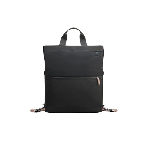 Mochila Bolsa Convertible en Bolso de Mano, Para PC hasta 14.1" en Diagonal, Bolsillo de Bloqueo RFID, Resistente al Agua, 18 L, Negro
