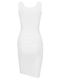 Missufe Vestido ajustado casual, hasta la rodilla, básico, para dama