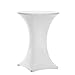 Tina's 2 Pack 32x43 Inch Highboy Spandex Cocktail Table Covers White, Cocktail Table Spandex Covers, Fitted Stretch Cocktail Tablecloth for Round Tables (2PC 32x43 White)