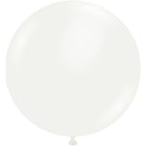 Tuf-Tex 24008 White Latex Party Balloons, 24", White, Pack of 25