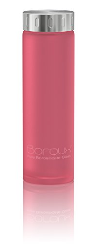 Boroux Spectrum Glass Water Bottle Protective Silikote Technology Adhered To Eco Friendly Bpa Free Pure Borosilicate Glass. Perfect For Essential Oils, Juicing, Smoothies & An Active Healthy Lifestyle (858502005241)