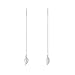 FarryDream 925 Sterling Silver Leaves Dangle Earrings Chain for Women Elegant Threader Earrings