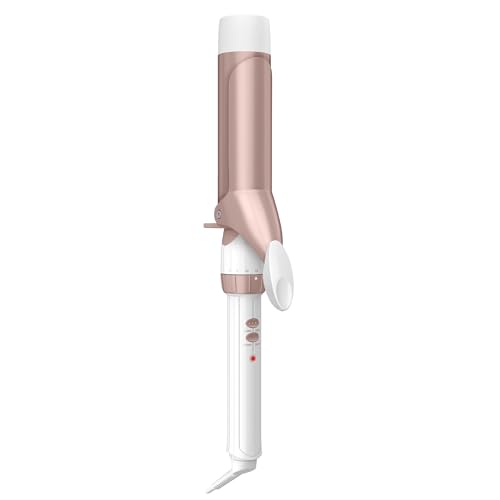 Conair Curling Iron, Double Ceramic, 1 1/2" Barrel, White/Rose Gold