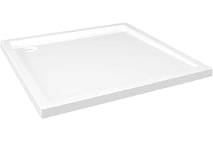 vidaXL Shower Base Tray, Bathroom Tray, Low Threshold Shower Pan, Slip-resistant, Easy to Clean & Assemble, Reinforced ABS, 31,5"x31,5"x1,6", White