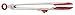 Tovolo Tip Top Tongs, Easy-Grip Silicone Head, Locking-Mechanism, 13 Inches, Candy Apple Red