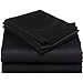 Anili Mili's Triple Stitch Embroidery Affordable 4 PC Bed Sheet Set - Queen Size, Black