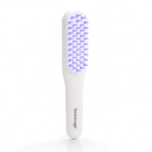 BEAUVAGE LED Hair Therapy Comb with Red & Blue LED light scalp treatment & vibration massage | Hair Fall control | Scalp Massage | Portable & Detangling | For Men & Women (unisex) | For All Hair Type