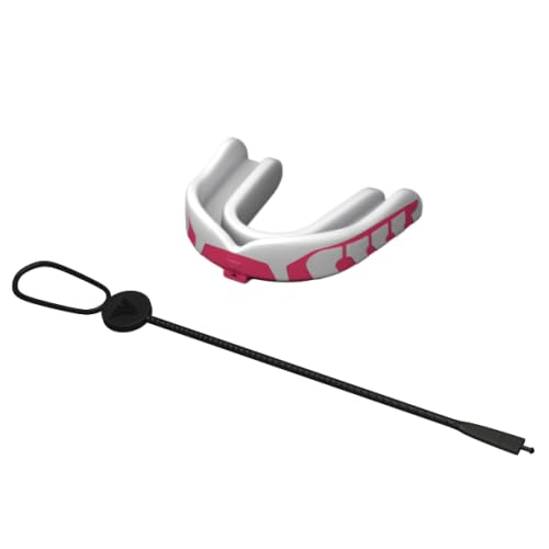 Photo 1 of Velocity Champion Junior Mouthguard, 1 Pack, Pink & White - for Ages 5 to 10 - Ideal for Lacrosse, Football, Hockey, Basketball, Soccer, Boxing, Martial Arts, Field Hockey, and More