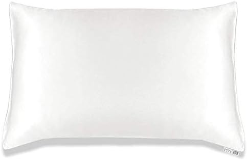 MYKSILK Pure Mulberry Silk Pillowcase, 19 Momme with Both Sides Silk for Hair & Skin, Hypoallergenic, OEKO-TEX, Queen (51 x 76 CM), Undyed Ivory White