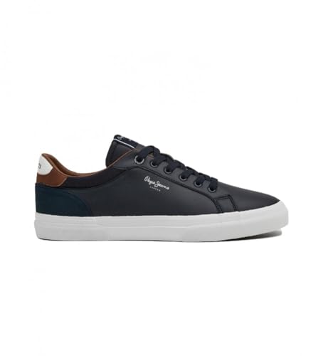 Pantofole in Pelle Kenton Court Blu Scuro