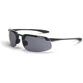 12 Pack Crossfire 2141 ES4 Safety Glasses Smoke Lens - Crystal Black Frame
