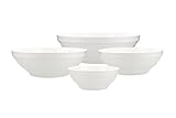 Mikasa Swirl Bone China Service Bowls, White (Set of 4)