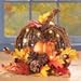 Collections Etc Lighted Rustic Wicker Pumpkin Fall Harvest Tabletop Arrangement