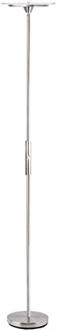 Sunllipe LED Torchiere Floor Lamp 18 Watt 70.8 Inch Warm White, Dimmable Adjustbale Tall Pole Uplight Light for Bedroom Living Room Office(Satin Nickel)