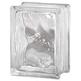 Quality Glass Block 6 x 8 x 3 Wavy Glass Block