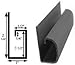 Electriduct Large J Channel Cable Raceway Self Adhesive Desk Cord Organizer and Wire Manager - Black - 48