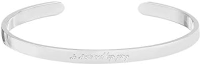 WIGERLON Inspirational Cuff Bracelet for Mom Daughter Sisters and Friends Engraved Mantra