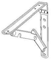 Ultra Hardware 11055 Steel Folding Shelf Bracket - 16" X 16"