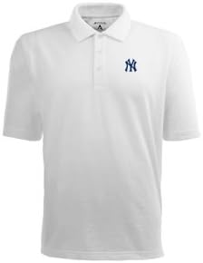 New York Yankees Pique Extra Lite Men's Polo (White) at Amazon Menâs Clothing store: Sports Fan 