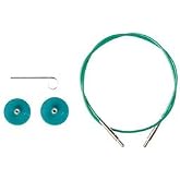 Knit Picks Interchangeable Circular Knitting Needle Cable - 32" Green | For Regular Interchangeable knitting needles, creates 32 inch total length including needle length when attached