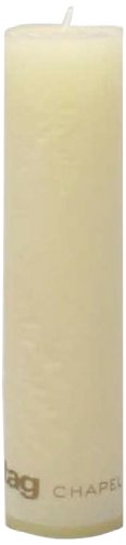 Tag 100057 2-inch by 8-inch unscented ivory pillar candle