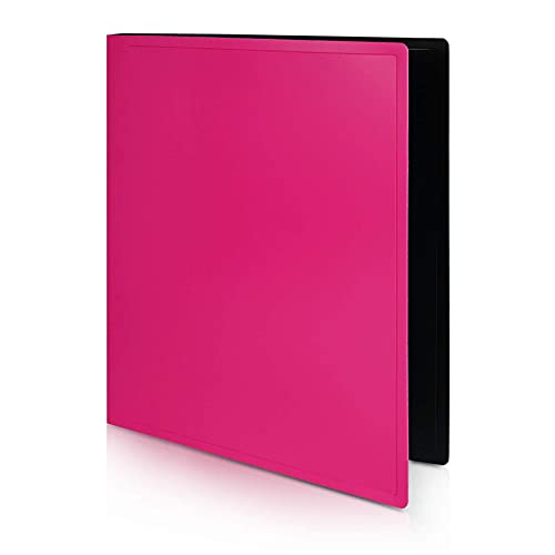 CRANBURY Clamp Binder Without Rings (Pink), Punchless Grip Binder for