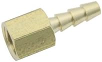 LTWFITTING Brass BSP Fitting Coupler/Adapter 1/8-Inch Female BSPP x 5mm Hose Barb(Pack of 25), 1/8" Female BSPP x 3/16"(5mm) Hose